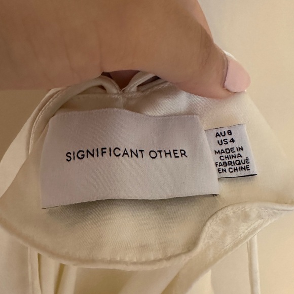Significant Other Australia white silk dress US 4 - Picture 4 of 6
